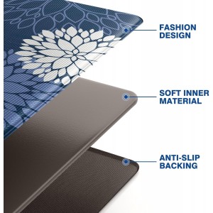 Kitchen Mats, 2PCS Non-Slip Cushioned Rugs, Anti-Fatigue Waterproof Floor Rug, Washable Standing Desk Mat, Home Laundry Office Apartment Decor and Accessories (17.3