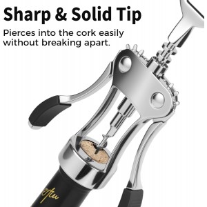 10PCS Wing Corkscrew Wine Opener Bulk,2IN1 Cork Screw Wine Bottle Opener Manual with Beer Bottles Opener Stainless Steel Wine Openers Tool for Wedding Party Favors Groomsmen Waiters Bartenders Servers