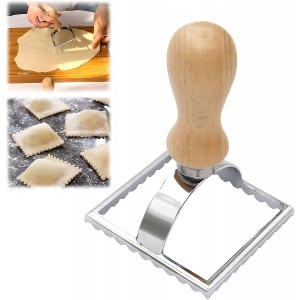 Ravioli Stamp Maker Cutter with Wood Han...