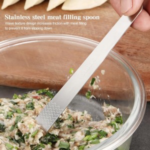 2pcs Dumpling Maker With Stuffing Spoon, Dumpling Maker Dough Cutter Dumplings Mold for Empanada, Empanada Press, Ravioli, Pierogi, Turnovers(Large 4.13 inch, Small 3.35inch)(COLOR:silver)