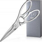 Kitchen Scissors Heavy Duty Ultra Sharp Multi-Purpose Kitchen Shears Stainless Steel Micro-Serrated Detachable Food Scissors for Chicken Poultry Meat Fish Herbs with Non-Slip Safe Grip