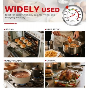 BOMATA 2-Pack Candy Thermometer with Pot Clip, Waterproof IP67 and 2.5