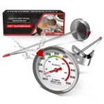 BOMATA 2-Pack Candy Thermometer with Pot Clip, Waterproof IP67 and 2.5