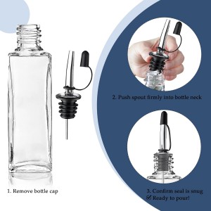 12 Pack Leak-Proof Dust Cap Wine Pourers,Stainless Steel Bottle Pourers for Alcohol, Olive Oil & Syrups- Fast, Controlled Pouring,Bar & Home Kitchen Accessories
