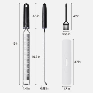 Cheese Grater with Non-Slip Handle, Lemon Zester,L15
