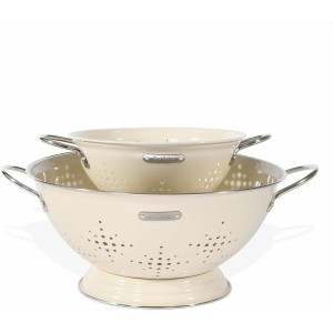 Metal Colander 2 Pack, Strainer Bowel wi...