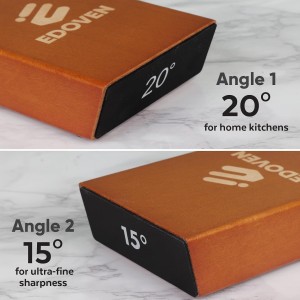 Knife Sharpener Tool – Rolling Knife Sharpener Kit with Diamond & Ceramic Discs, Magnetic 15° & 20° Angle Guide, Manual Kitchen Knife Sharpener for Steel Knives, Ideal Gift