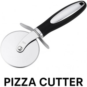 Premium Stainless Steel Pizza Cutter Wheel with Ergonomic Handle – Sharp Blade for Effortless Slicing of Pizza, Dough, Pie, and More – Dishwasher Safe