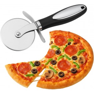 Premium Stainless Steel Pizza Cutter Wheel with Ergonomic Handle – Sharp Blade for Effortless Slicing of Pizza, Dough, Pie, and More – Dishwasher Safe