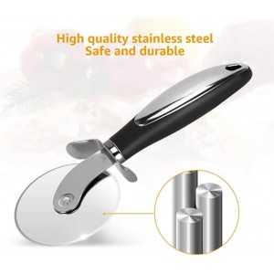 Premium Stainless Steel Pizza Cutter Wheel with Ergonomic Handle – Sharp Blade for Effortless Slicing of Pizza, Dough, Pie, and More – Dishwasher Safe
