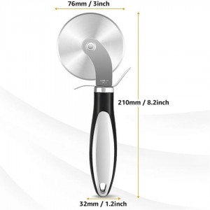 Premium Stainless Steel Pizza Cutter Wheel with Ergonomic Handle – Sharp Blade for Effortless Slicing of Pizza, Dough, Pie, and More – Dishwasher Safe