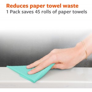 Full Circle Squeeze Swedish Dish Cloths – 6 Pack Reusable Cellulose Sponge Cloths, Super Absorbent Microfiber Cleaning Towels, Paper Towel Alternative, Color-Coded, Eco-Friendly, & Dishwasher Safe