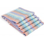Full Circle Tidy Organic Cotton Dish Cloths – Absorbent, Reusable 100% Cotton Kitchen Towels, Eco-Friendly and Machine Washable, Set of 5, Multicolored