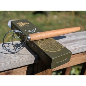 Danish Dough Whisk for sourdough 13 Inch - 304 Stainless Steel Hook with Long Wooden Handle – Essential bread whisk, artisan mixing & bread making