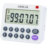 Digital Countdown Kitchen Timer - AIMILAR Magnetic Count Up Down Cooking Timer with Magnet Back Loud Alarm Directly Input Hours Minutes and Seconds
