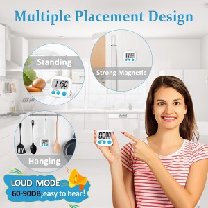 ZILLEEN Classroom Timers for Kids Classroom Magnetic Digital Kitchen Timers for Cooking Teachers Gym Game 6 Pcs