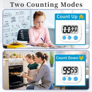 ZILLEEN Classroom Timers for Kids Classroom Magnetic Digital Kitchen Timers for Cooking Teachers Gym Game 6 Pcs