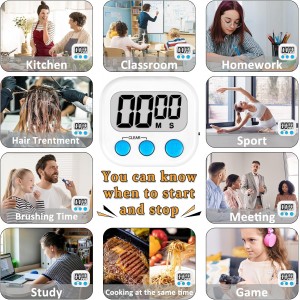 ZILLEEN Classroom Timers for Kids Classroom Magnetic Digital Kitchen Timers for Cooking Teachers Gym Game 6 Pcs