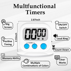 ZILLEEN Classroom Timers for Kids Classroom Magnetic Digital Kitchen Timers for Cooking Teachers Gym Game 6 Pcs