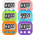 ZILLEEN Classroom Timers for Kids Classroom Magnetic Digital Kitchen Timers for Cooking Teachers Gym Game 6 Pcs