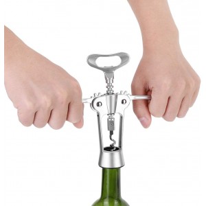 Tbest Wing Corkscrews, Zinc Alloy Wing Type Multifunctional Bottle Opener Red Wine Bottle Opener