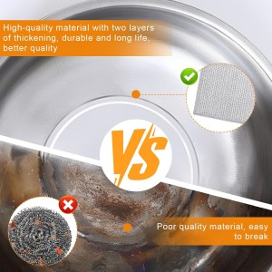 20 Pcs New Upgrade 3-Layer Metal Dish Cloth, No Scratches Wire Cleaning Cloth , Reusable Multipurpose Wire Dishwashing Rag for Kitchen Cleaning Cloths,Sinks,Dishes,Stove Top, Dimensions, 7.87“ x 7.87”