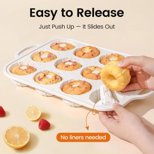 SJ Silicone Mini Fluted Tube Pan with Metal Reinforced Frame, Non-Stick (2PCS), moldes de silicona para gelatina, Small Cake Baking Pan for para chocoflan, Donuts, Cornbread, Brownies, Jellies