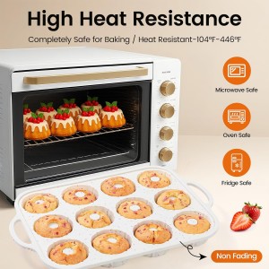 SJ Silicone Mini Fluted Tube Pan with Metal Reinforced Frame, Non-Stick (2PCS), moldes de silicona para gelatina, Small Cake Baking Pan for para chocoflan, Donuts, Cornbread, Brownies, Jellies