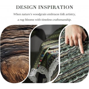 Kitchen Rugs Sets of 2-Non Slip Kitchen Mats for Floor-Thick Stain Resistant Vintage Kitchen Floor Mat Runner Carpet for Hallways Entryway Laundry Room Washable（Green 20