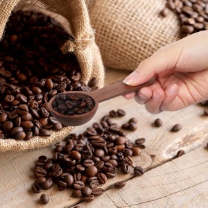 Walnut Wooden Coffee Scoop for Jars, Coffee Scoop for Ground Coffe Handmade Tablespoon Measuring Spoon for Coffe Beans Tea Spices 15ml 1 Tablespoon Home Kitchen Accessories for Jars and Containers