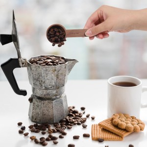 Walnut Wooden Coffee Scoop for Jars, Coffee Scoop for Ground Coffe Handmade Tablespoon Measuring Spoon for Coffe Beans Tea Spices 15ml 1 Tablespoon Home Kitchen Accessories for Jars and Containers