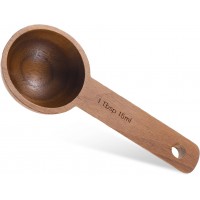 Walnut Wooden Coffee Scoop for Jars, Coffee Scoop for Ground Coffe Handmade Tablespoon Measuring Spoon for Coffe Beans Tea Spices 15ml 1 Tablespoon Home Kitchen Accessories for Jars and Containers