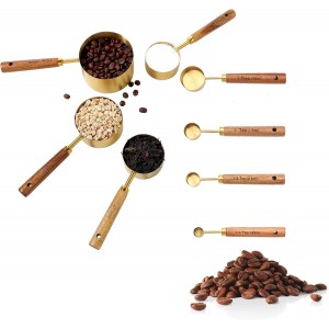 Stainless Steel Gold Measuring Cup Set o...