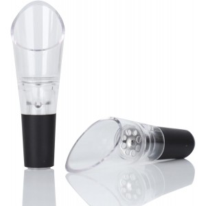 Wine Aerator Pourer | Premium Aerating Spout and Decanter Set - Improve Taste and Smell Immediately,Perfect Wine Gift(2PCS)- Black