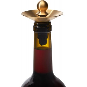 RBT Wine Pourer Stopper 360° Drip-Free Pouring, Low-Profile Stainless Steel & Silicone Wine Accessory for Serving and Storing