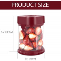 Fruit Slicer Cup, Multi-Function Strawberry Slicer, Grape Cutter & Detachable Egg Dicer, Stainless Steel Speed Chopper for Cherry Tomatoes, Kitchen Gadget for Fruits & Vegetables (Red)