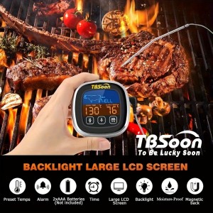 Multifunctional Digital Thermometer for Cooking,Food Thermometer+Thermometer Alarm+Kitchen Timer,Large Color Screen,Instant Read,Fast Response,grill bbq accessories,Kitchen Oven Meat Thermometer-DMT02