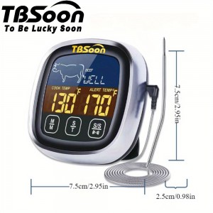 Multifunctional Digital Thermometer for Cooking,Food Thermometer+Thermometer Alarm+Kitchen Timer,Large Color Screen,Instant Read,Fast Response,grill bbq accessories,Kitchen Oven Meat Thermometer-DMT02