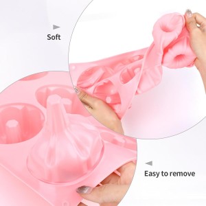 3 PCS Bundt Cake Pans for Baking, Non-stick Silicone Molds for Baking Jellies, Muffins, Donuts，Cookies, Cupcakes，6-Cavity Mini Cake Pans (Pumpkin Shape)