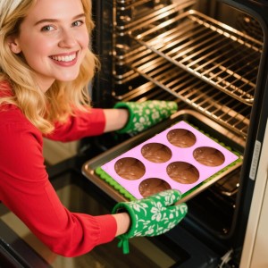 3 PCS Bundt Cake Pans for Baking, Non-stick Silicone Molds for Baking Jellies, Muffins, Donuts，Cookies, Cupcakes，6-Cavity Mini Cake Pans(Pumpkin,Purple)