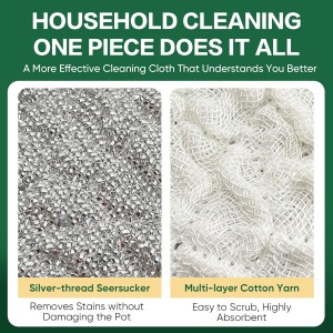 12 PCS Five-Layer Non-Scratch Multipurpose Steel Wire Dishcloths, Reusable Quick-Dry Odor-Free Scrub Cloths for Dishes, Kitchen Cleaning Cloths for Cookware, Sinks, Stove