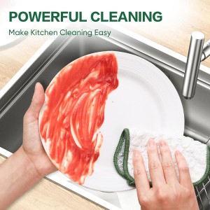 12 PCS Five-Layer Non-Scratch Multipurpose Steel Wire Dishcloths, Reusable Quick-Dry Odor-Free Scrub Cloths for Dishes, Kitchen Cleaning Cloths for Cookware, Sinks, Stove