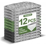 12 PCS Five-Layer Non-Scratch Multipurpose Steel Wire Dishcloths, Reusable Quick-Dry Odor-Free Scrub Cloths for Dishes, Kitchen Cleaning Cloths for Cookware, Sinks, Stove