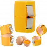 Egg Cracker Tool | Easy Shell Egg Opener | Handheld Egg Seperator Tool | Perfect for Baking, Scrambled Eggs & Omelets – No Mess, No Shell Pieces (Yellow - 1 Pc)