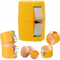 Egg Cracker Tool | Easy Shell Egg Opener | Handheld Egg Seperator Tool | Perfect for Baking, Scrambled Eggs & Omelets – No Mess, No Shell Pieces (Yellow - 1 Pc)
