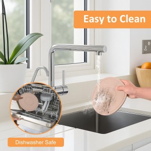 Silicone Trivet Mats 3 Pack Heat Resistant Pot Holders, Multipurpose Non-Slip Hot Pads for Kitchen Potholders, Hot Dishers, Jar Opener, Spoon Holder (Brown)