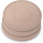 Silicone Trivet Mats 3 Pack Heat Resistant Pot Holders, Multipurpose Non-Slip Hot Pads for Kitchen Potholders, Hot Dishers, Jar Opener, Spoon Holder (Brown)