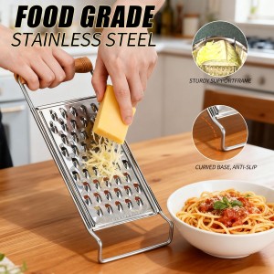 2 Pack Cheese Grater Handheld,Stainless Steel Zester Set of 2, Kitchen Flat Handheld Grater For Potato, Vegetable Chocolate, Spices,Carrot, Butter,Parmesan Cheese（Coarse Grater&Fine Grater）