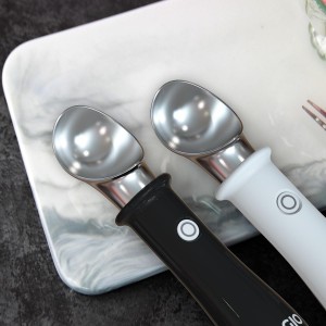 Heated Ice Cream Scoop Rechargeable – Upgraded 2026 Electric Warming Scooper for Rock Hard Ice Cream, Dual Temp 113℉/140℉, Safety Lock & Waterproof Ergonomic Handle (White)