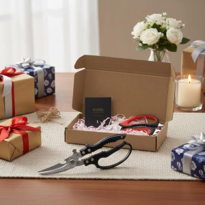 2-Pack Heavy Duty Kitchen Shears - Ultra Sharp All Purpose Food Scissors for Cutting Chicken Bones, Meat & Vegetables, Multi-Function Stainless Steel Cooking Shears (Black & Red)